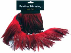 AIC Feather Trimming Dense Red Dyed