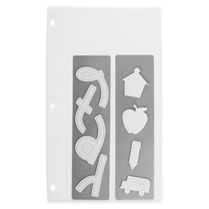 Zip'eCut Storage Sheet - Alphabet Dies 2" Strips