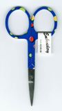 Allary Patterned Handle Embroidery Scissors 4" - Blue with Dots