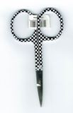 Allary Patterned Handle Embroidery Scissors 4" - Checkered