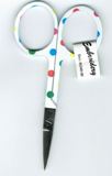 Allary Patterned Handle Embroidery Scissors 4" - White with Dots