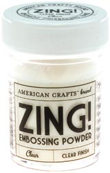 American Crafts Zing Embossing Powders - Clear 1 Oz