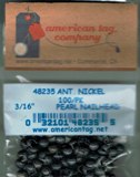 American Tag Nailheads - Antique Nickel Pearl 3/16" (100/Pkg)
