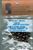 American Tag Nailheads - Antique Brass 3/16" Big Top (100/Pkg)