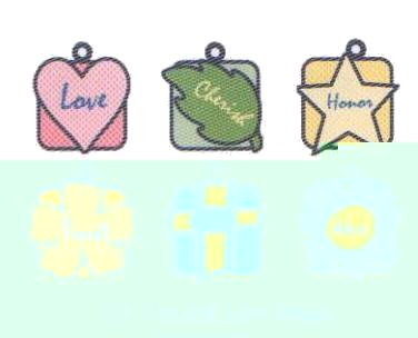 American Traditional Lil' Charms - Enameled Love Words