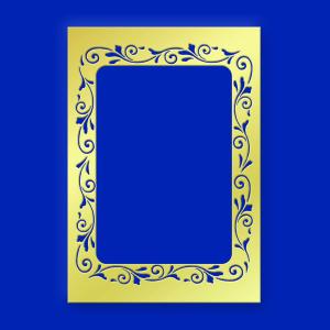 American Traditional Brass Stencils - Midi Scroll Frame Rectangle