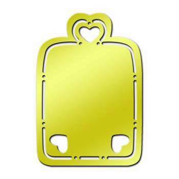 American Traditional Brass Stencils - Heart Tag
