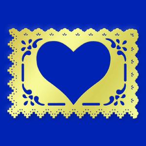 American Traditional Brass Stencils - Heart Frame