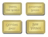American Traditional Word Charms - Travel