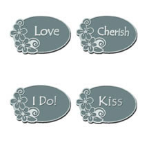 American Traditional Word Charms Love