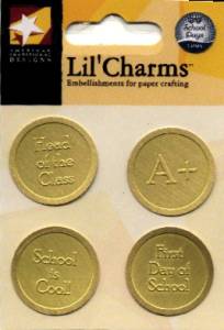 American Traditional Charms - School is Cool Gold