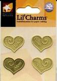 American Traditional Charms - Heart Words Gold