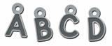 American Traditional Alphabet Charms - Block Silver