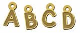 American Traditional Alphabet Charms - Block Gold
