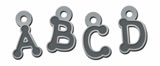 American Traditional Alphabet Charms - Dot Silver