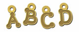 American Traditional Alphabet Charms - Dot Gold