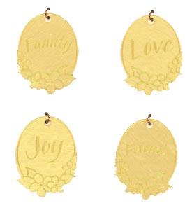 American Traditional Charms - Floral Words