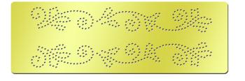 American Traditional Brass Piercing Template - Scroll Border