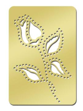 American Traditional Brass Piercing Template - Rose