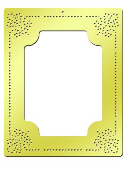 American Traditional Brass Piercing Template - Large Victorian Frame