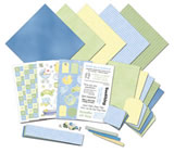 American Traditional 8" x 8" Complete Scrapbook Kit - Sweet Baby Boy