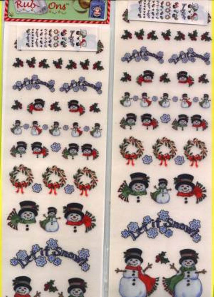 American Traditional - Let it Snow - Rub-ons