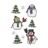 American Traditional - Snowmen - Mini Rub-ons