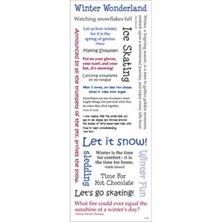 American Traditional  - Winter Fun - Lil' Messages Vellum Stickers