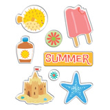 American Traditional  - Beach Fun - Sticker Gems