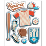 American Traditional - Game Day - Baseball Sticker Gems