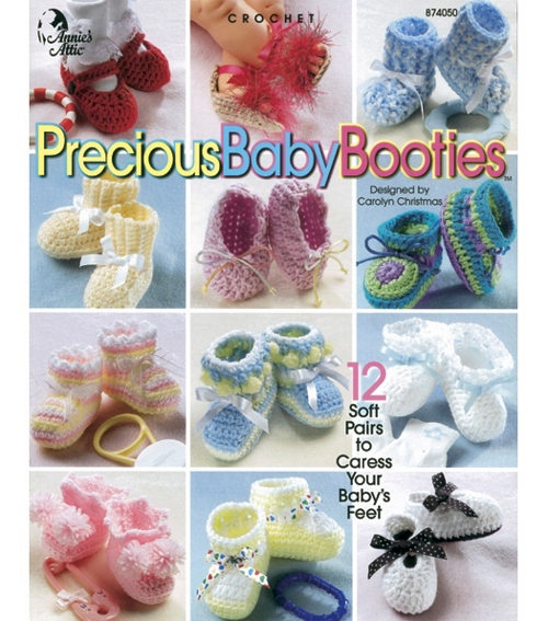 Annie's Attic Book - Precious Baby Booties (Crochet)