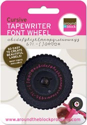 Cursive Tape Writer Font Wheel
