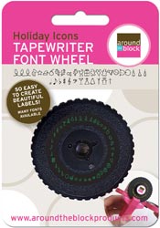 Holiday Icons Tape Writer Font Wheel