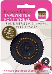 Numbers & Icons Tape Writer Font Wheel