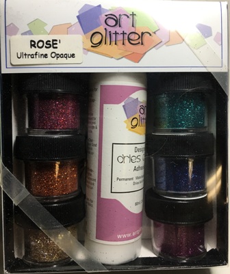 Art Institute Glitter - 6 Pack w/adhesive - Rose