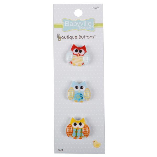 Babyville Buttons - Owl and Hoot