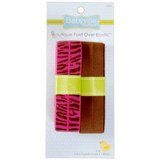 Babyville Fold Over Elastic - Zebra & Brown