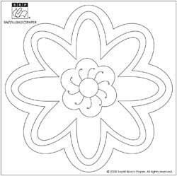 Bazzill In Stitch'z Templates 8"X8" Flower