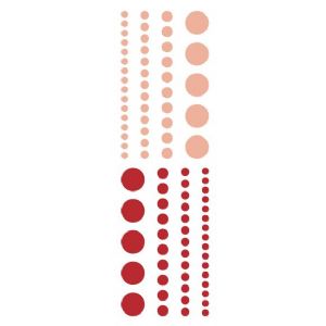 Blue Hills Studio ColorStories Adhesive Faux Pearls - Red