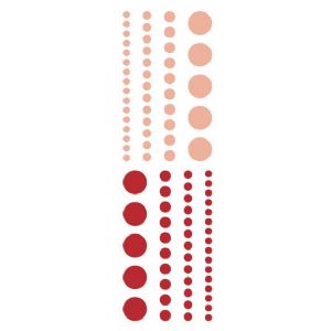 Blue Hills Studio ColorStories Adhesive Faux Pearls - Red