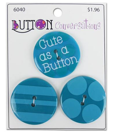 Blumenthal Conversations Buttons - Cute 1 3//8"