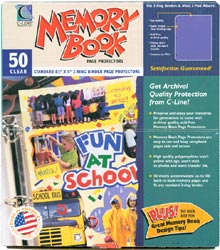 C-Line Memory Book 8.5"X11" Top-Load Page Protectors 50/Pk