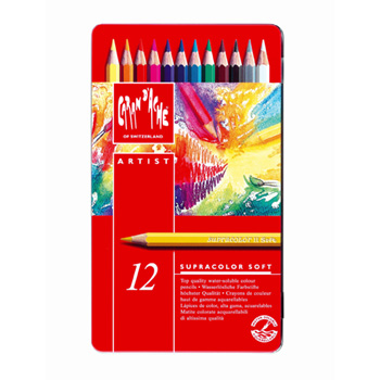 Caran d'Ache Supracolor Watercolour (watercolor) Pencils - 12 colours