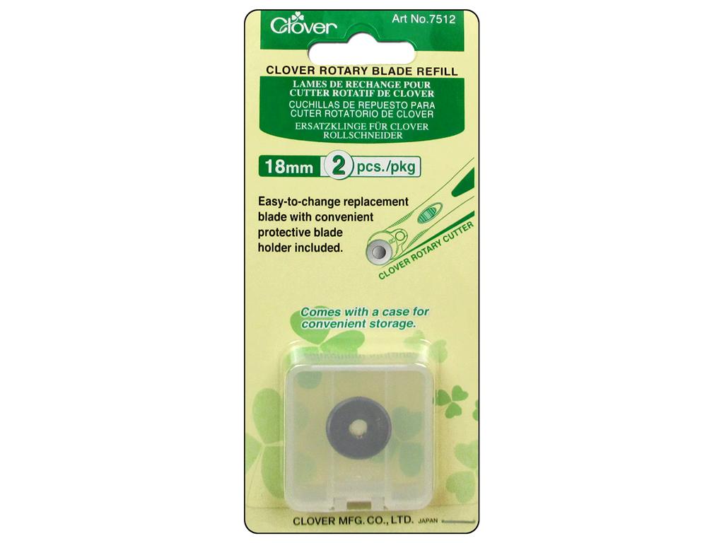 Clover Soft Cushion Rotary Cutter 18mm Blades, 2 Pc.