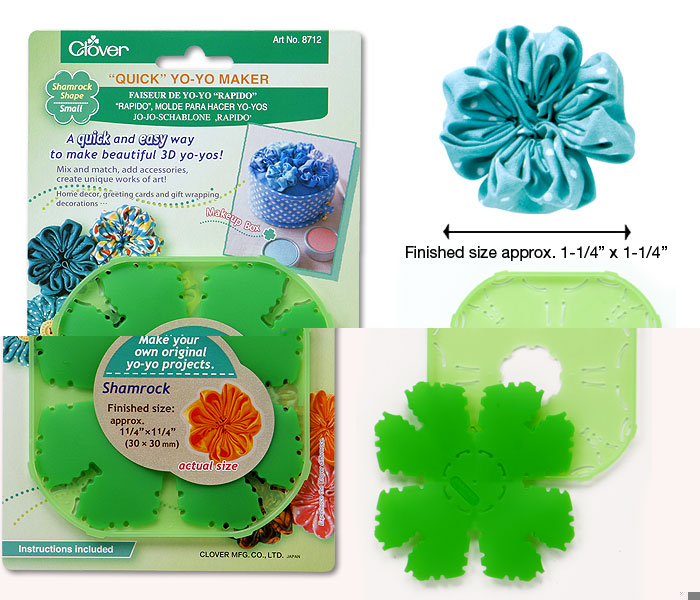 Clover Quick Yo Yo Maker Shamrock Small 1.25"x 1.25"