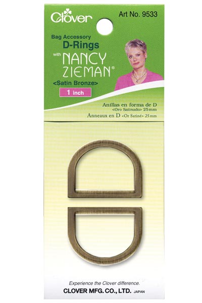 Clover Bag Accessory - D-Ring 1" Satin Bronze with Nancy Zieman