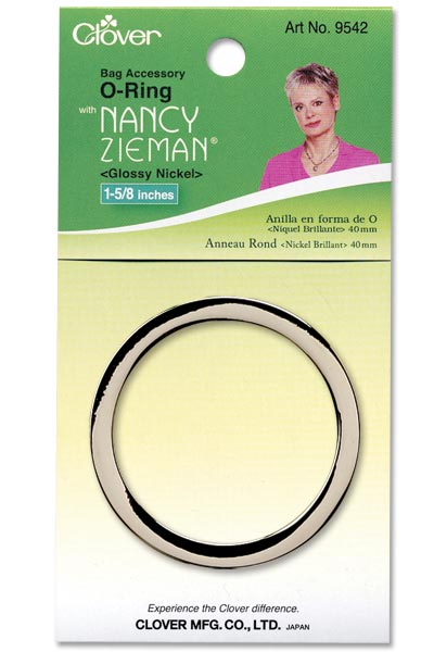 Clover Bag Accessory - O Ring Glossy Nickel with Nancy Zieman