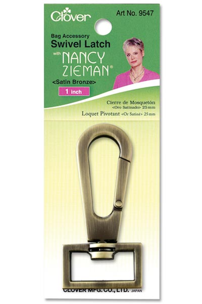 Clover Bag Accessory - Swivel Latch 1" Satin Bronze with Nancy Zieman