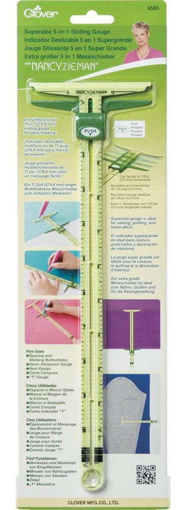 Clover-Supersize 5 In 1 Sliding Gauge By Nancy Zieman