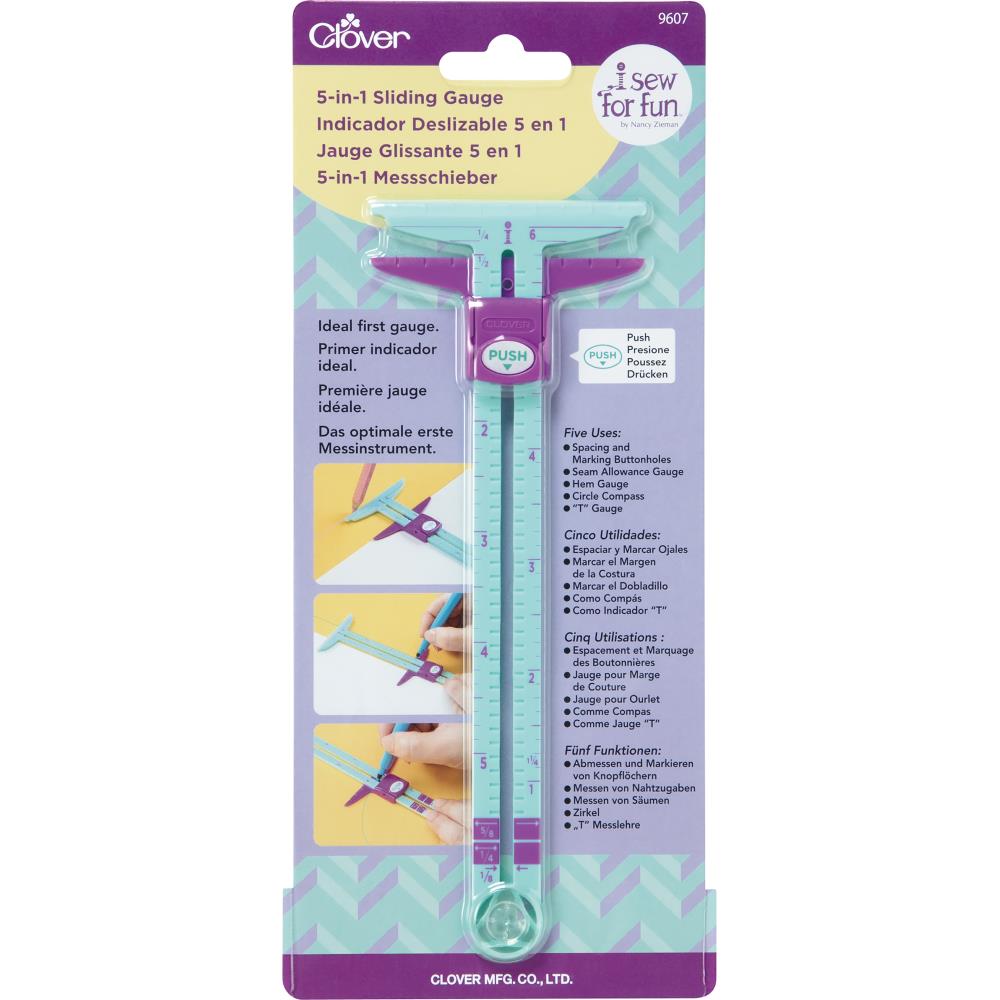 Clover I Sew For Fun 5-in-1 Sliding Gauge with Nancy Zieman